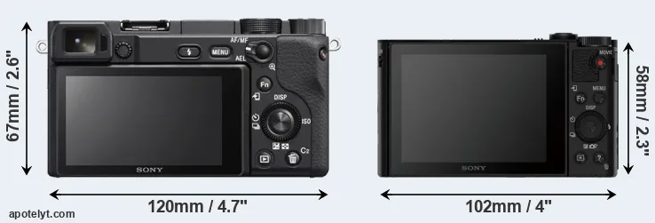 Comparison A6400 or HX90V rear