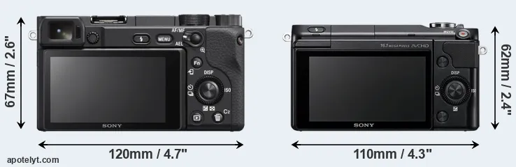 Comparison A6400 or NEX-3N rear