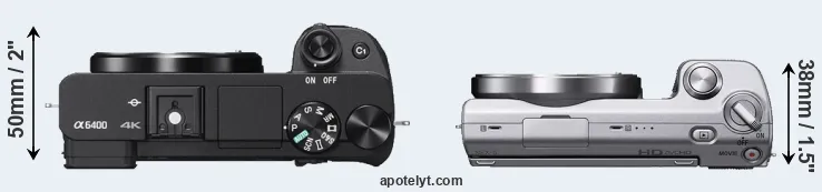 Compare A6400 versus NEX-5 top