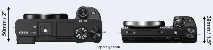 Compare A6400 versus NEX-5R top