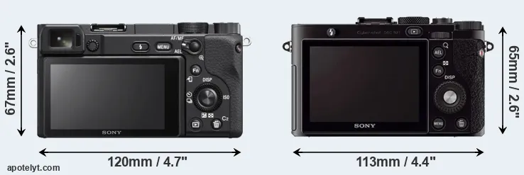 Comparison A6400 or RX1 rear