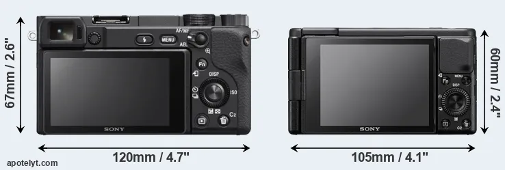Comparison A6400 or ZV-1 rear