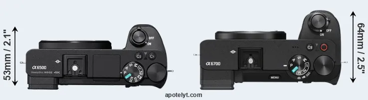 Compare A6500 versus A6700 top