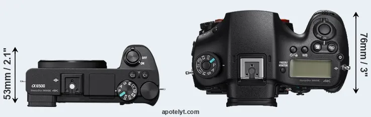 Compare A6500 versus A99 II top