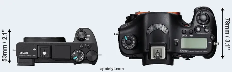 Compare A6500 versus A99 top