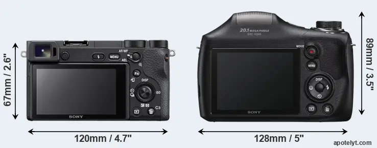 Comparison A6500 or H300 rear