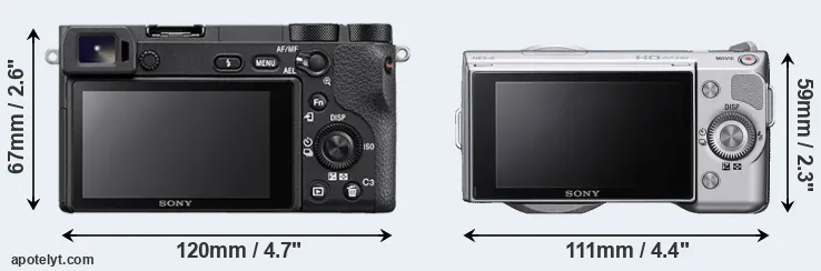 Comparison A6500 or NEX-5 rear