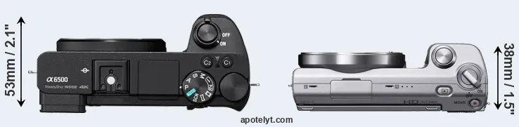 Compare A6500 versus NEX-5 top