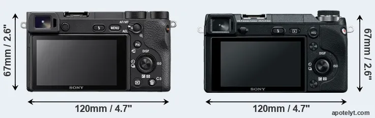 Comparison A6500 or NEX-6 rear