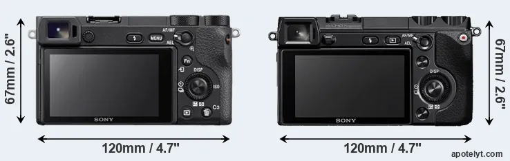 Comparison A6500 or NEX-7 rear
