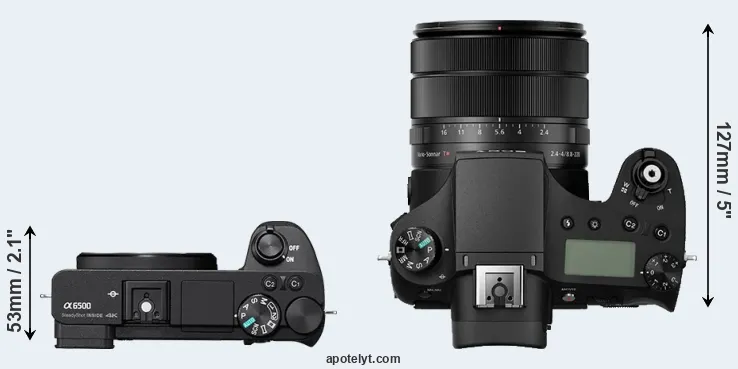 Compare A6500 versus RX10 III top