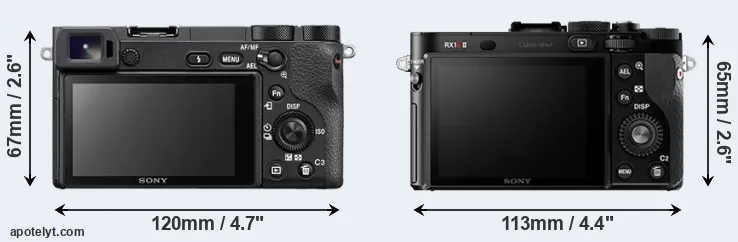 Comparison A6500 or RX1R II rear