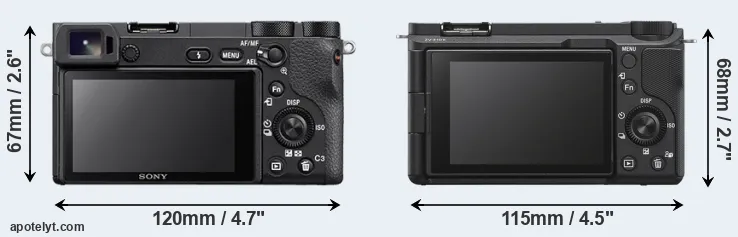 Comparison A6500 or ZV-E10 II rear