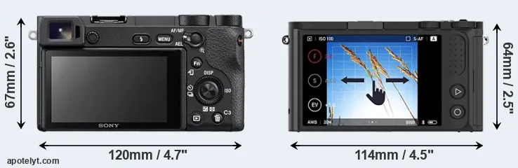 Comparison A6500 or M1 rear