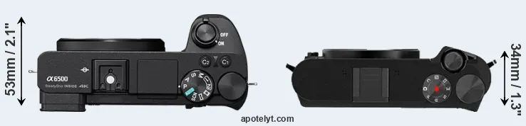Compare A6500 versus M1 top