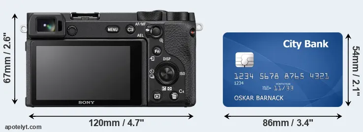 A6600 and credit card rear side