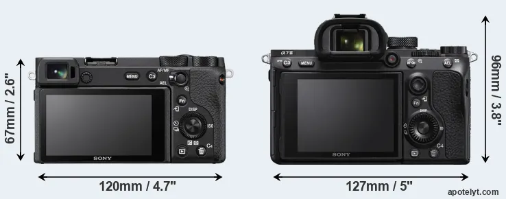 Comparison A6600 or A7 III rear