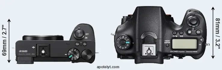 Compare A6600 versus A77 II top