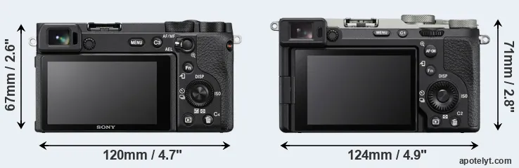 Comparison A6600 or A7C R rear