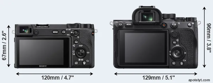 Comparison A6600 or A7R IVA rear
