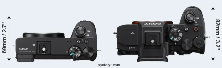 Compare A6600 versus A7R V top