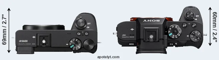 Compare A6600 versus A7S II top