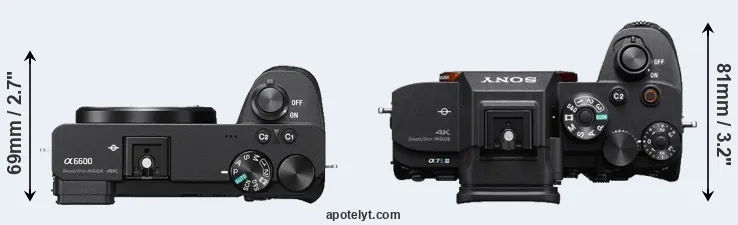 Compare A6600 versus A7S III top