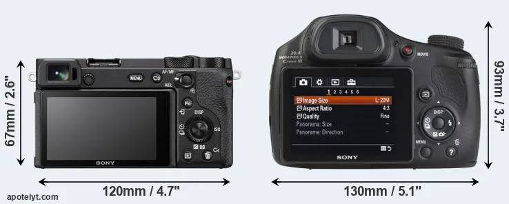 Comparison A6600 or HX350 rear