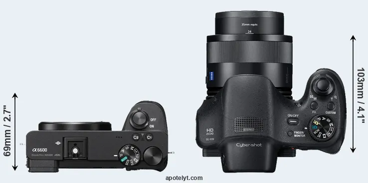 Compare A6600 versus HX350 top