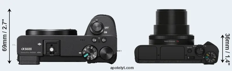 Compare A6600 versus HX90V top
