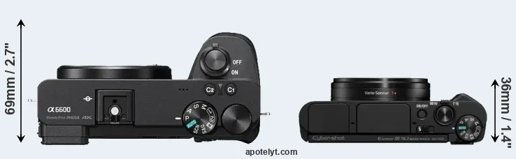 Compare A6600 versus HX95 top