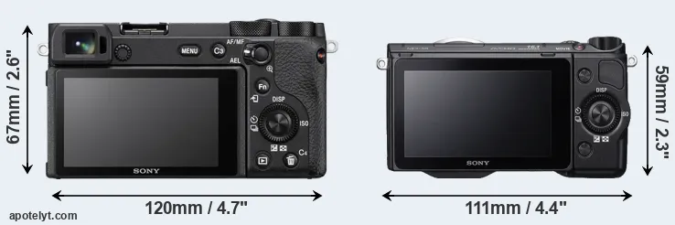 Comparison A6600 or NEX-5R rear
