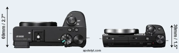 Compare A6600 versus NEX-5R top