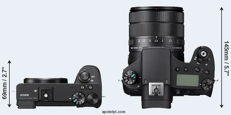 Compare A6600 versus RX10 IV top