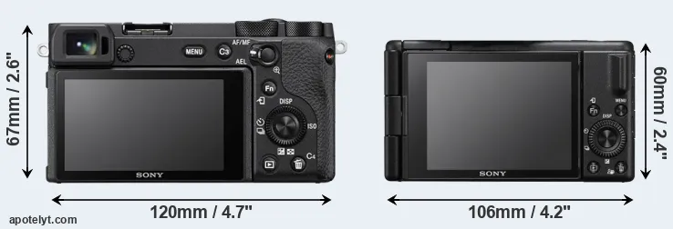 Comparison A6600 or ZV-1 II rear