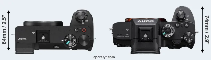 Compare A6700 versus A7R IIIA top