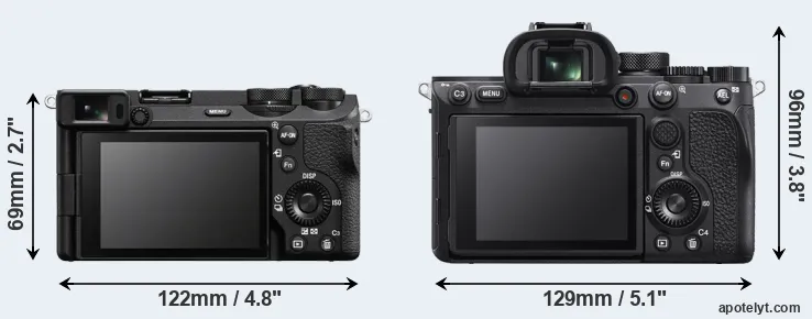 Comparison A6700 or A7R IVA rear