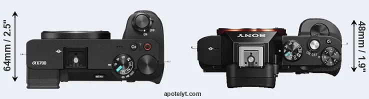 Compare A6700 versus A7S top