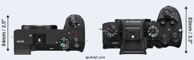 Compare A6700 versus A9 III top