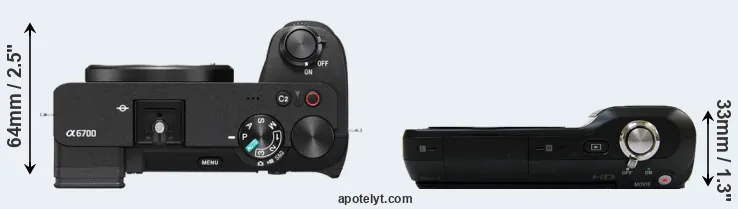 Compare A6700 versus NEX-3 top