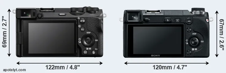 Comparison A6700 or NEX-6 rear