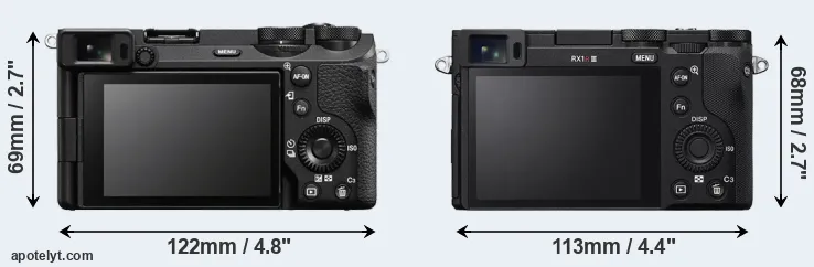 Comparison A6700 or RX1R III rear