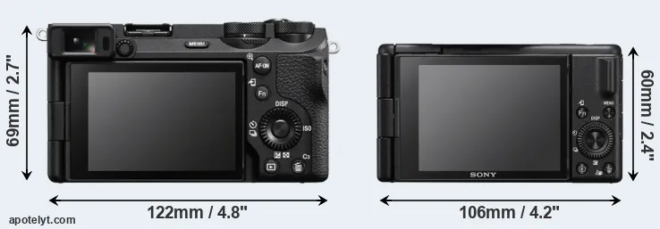 Comparison A6700 or ZV-1 II rear