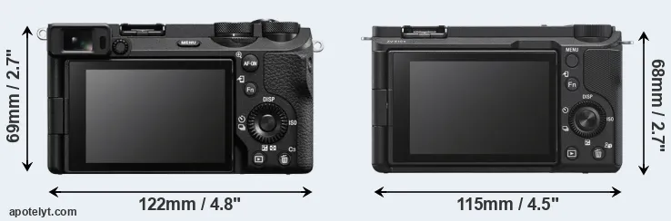 Comparison A6700 or ZV-E10 II rear