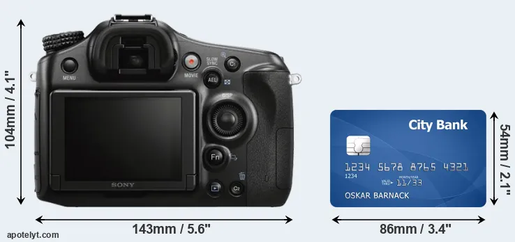 A68 and credit card rear side