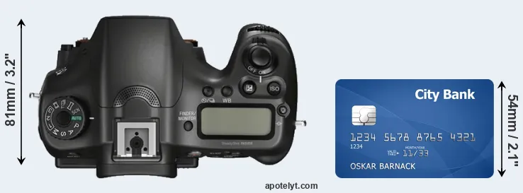 A68 versus credit card top view