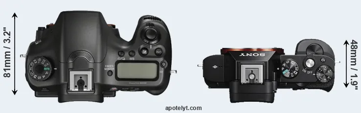 Compare A68 versus A7S top