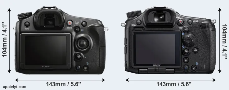 Comparison A68 or A99 II rear