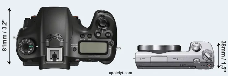 Compare A68 versus NEX-5 top