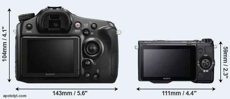 Comparison A68 or NEX-5R rear